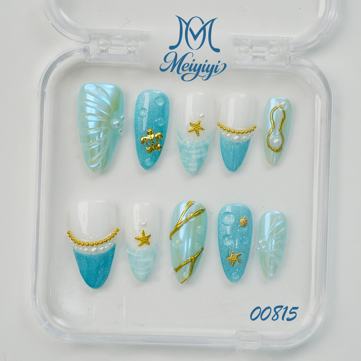 00815-MYY's designer original high-end design customized luxury hand-painted wearable nail art