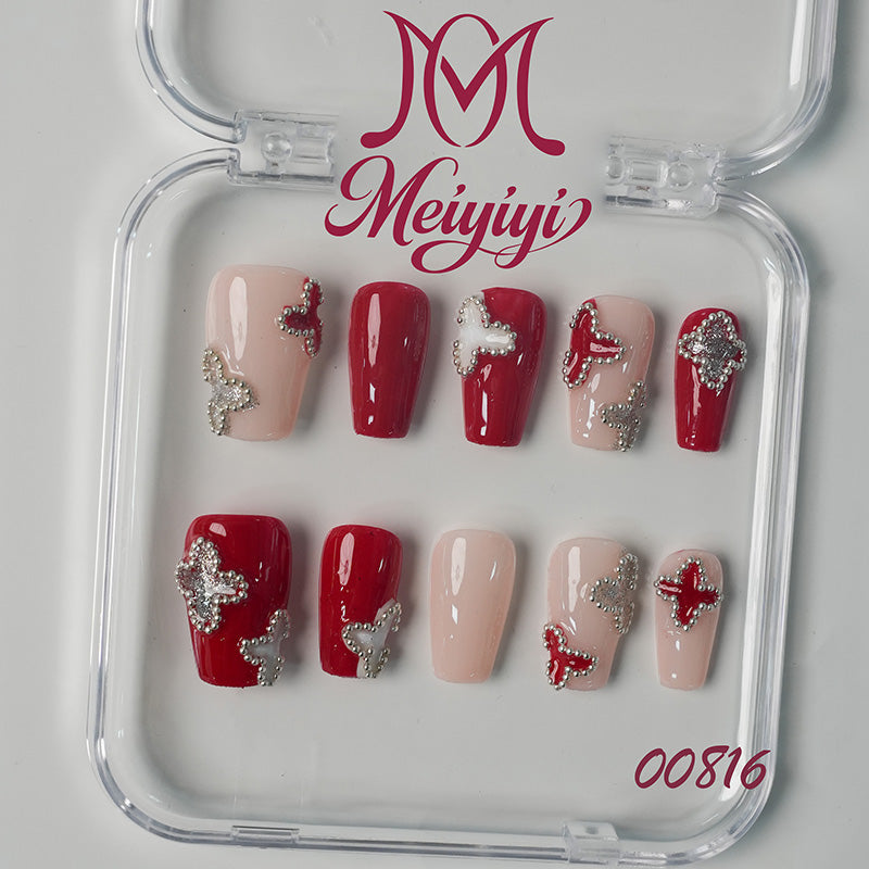 00816-MYY's designer original high-end design customized luxury hand-painted wearable nail art