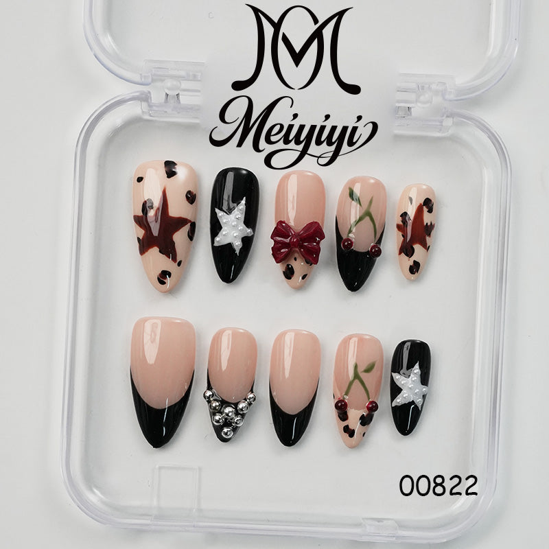 00822-MYY's designer original high-end design customized luxury hand-painted wearable nail art