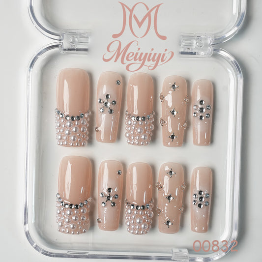 00832-MYY's designer original high-end design customized luxury hand-painted wearable nail art