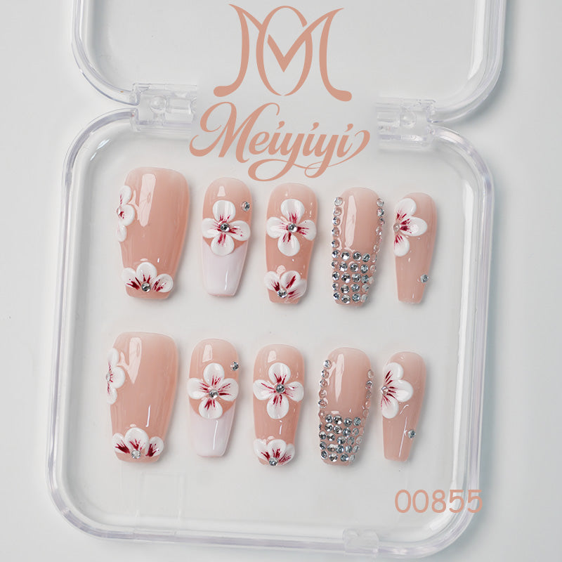 00855-MYY's designer original high-end design customized luxury hand-painted wearable nail art