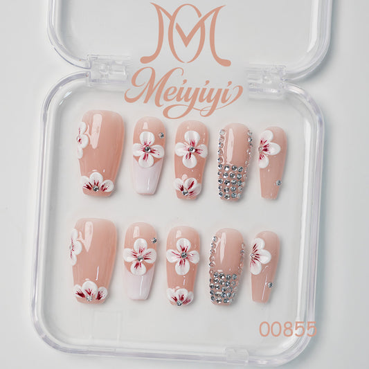 00855-MYY's designer original high-end design customized luxury hand-painted wearable nail art