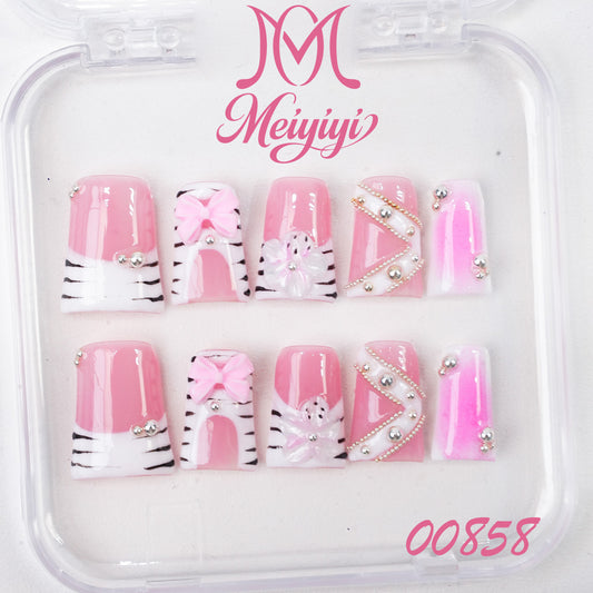 00858-MYY's designer original high-end design customized luxury hand-painted wearable nail art