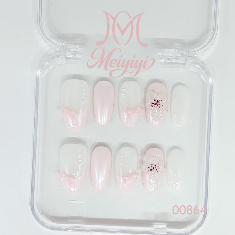 00864-MYY's designer original high-end design customized luxury hand-painted wearable nail art