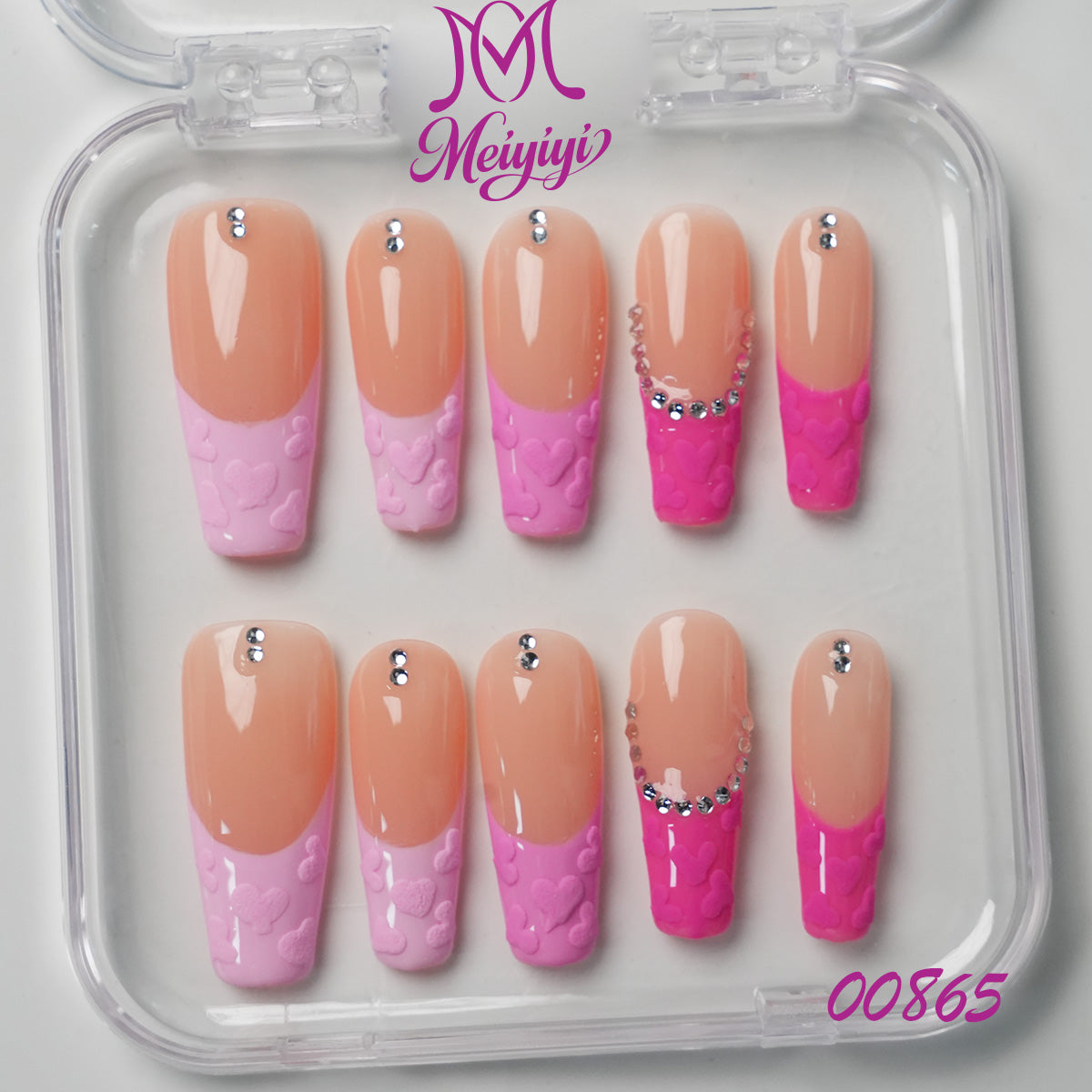 00865-MYY's designer original high-end design customized luxury hand-painted wearable nail art
