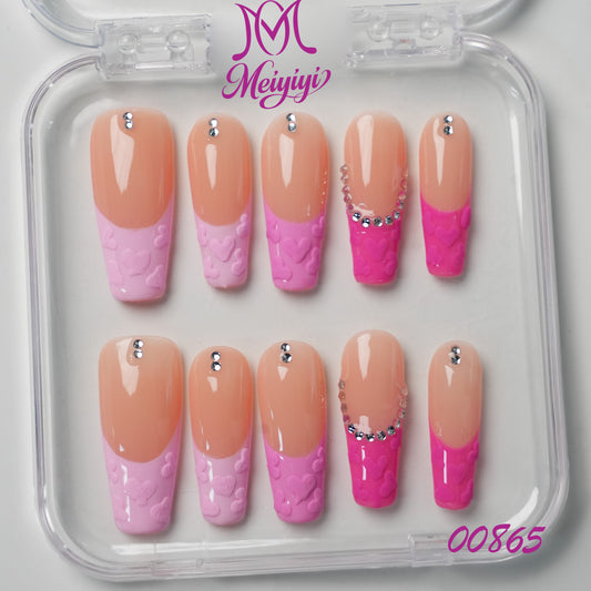 00865-MYY's designer original high-end design customized luxury hand-painted wearable nail art