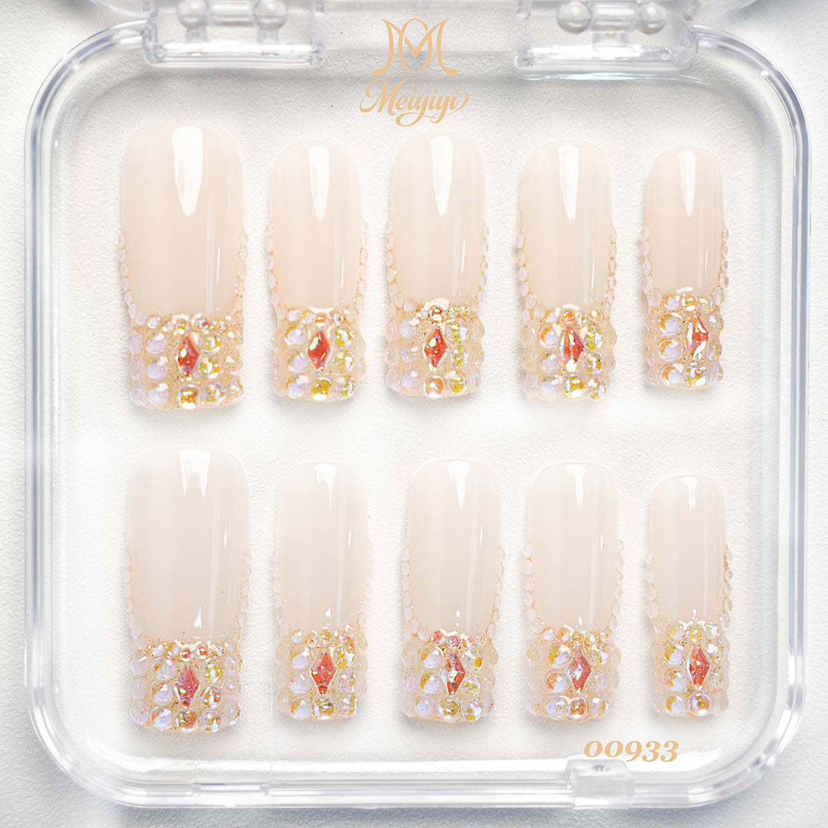 00933-MYY's designer original high-end design customized luxury hand-painted wearable nail art