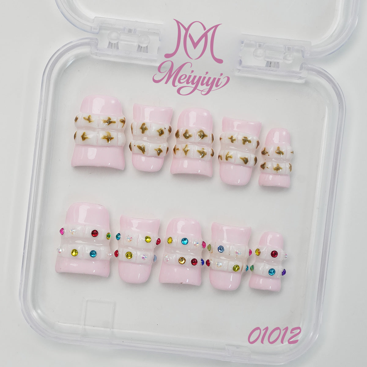 01012-MYY's designer original high-end design customized luxury hand-painted wearable nail art