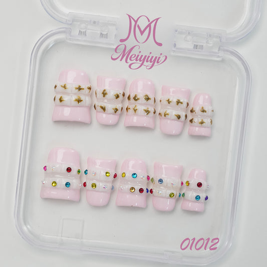 01012-MYY's designer original high-end design customized luxury hand-painted wearable nail art