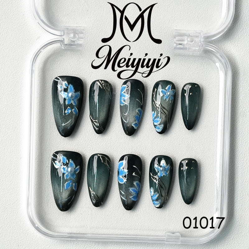 01017-MYY's designer original high-end design customized luxury hand-painted wearable nail art