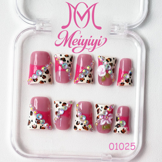 01025-MYY's designer original high-end design customized luxury hand-painted wearable nail art