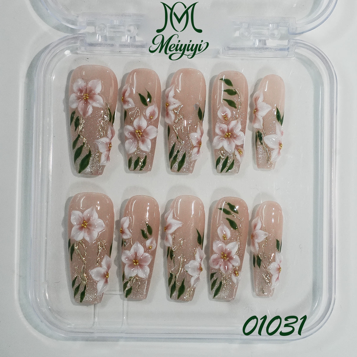 01031-MYY's designer original high-end design customized luxury hand-painted wearable nail art