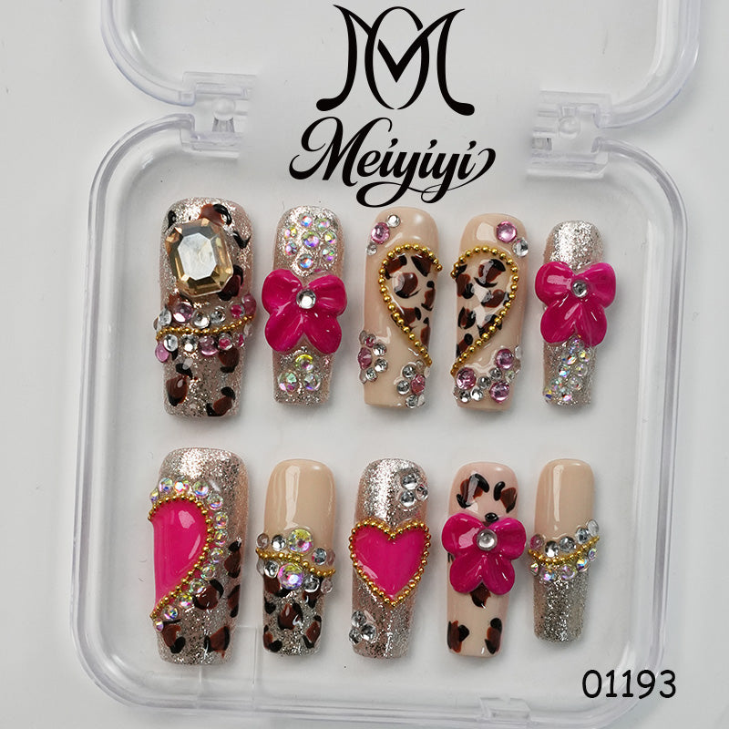 01193-MYY's designer original high-end design customized luxury hand-painted wearable nail art