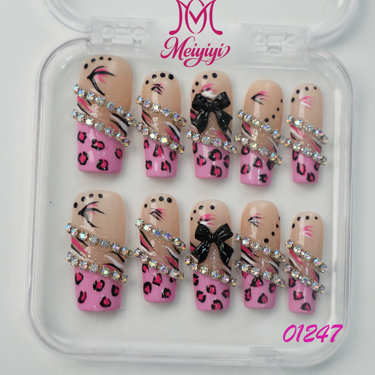 01247-MYY's designer original high-end design customized luxury hand-painted wearable nail art