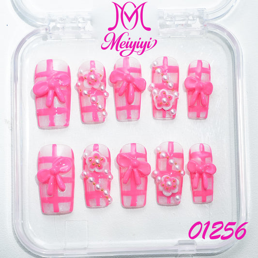 01256-MYY's designer original high-end design customized luxury hand-painted wearable nail art