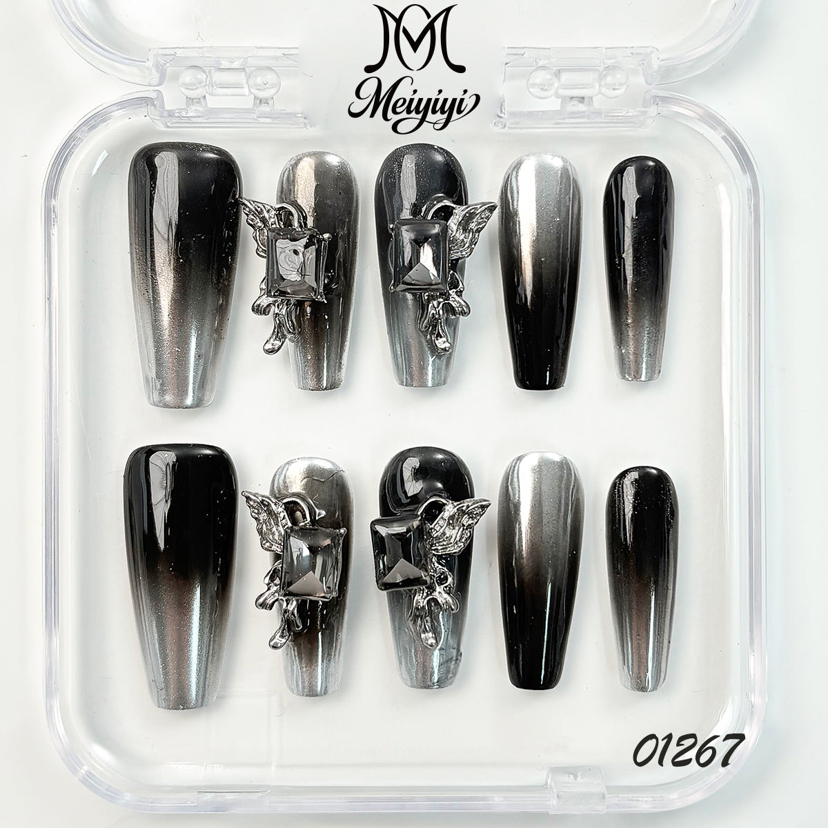 01267-MYY's designer original high-end design customized luxury hand-painted wearable nail art