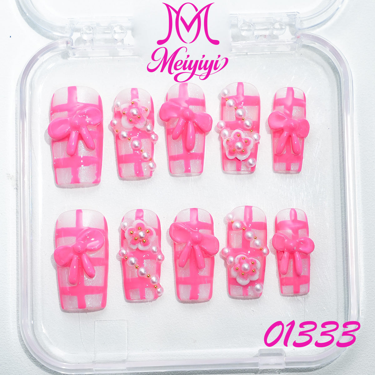 01333-MYY's designer original high-end design customized luxury hand-painted wearable nail art