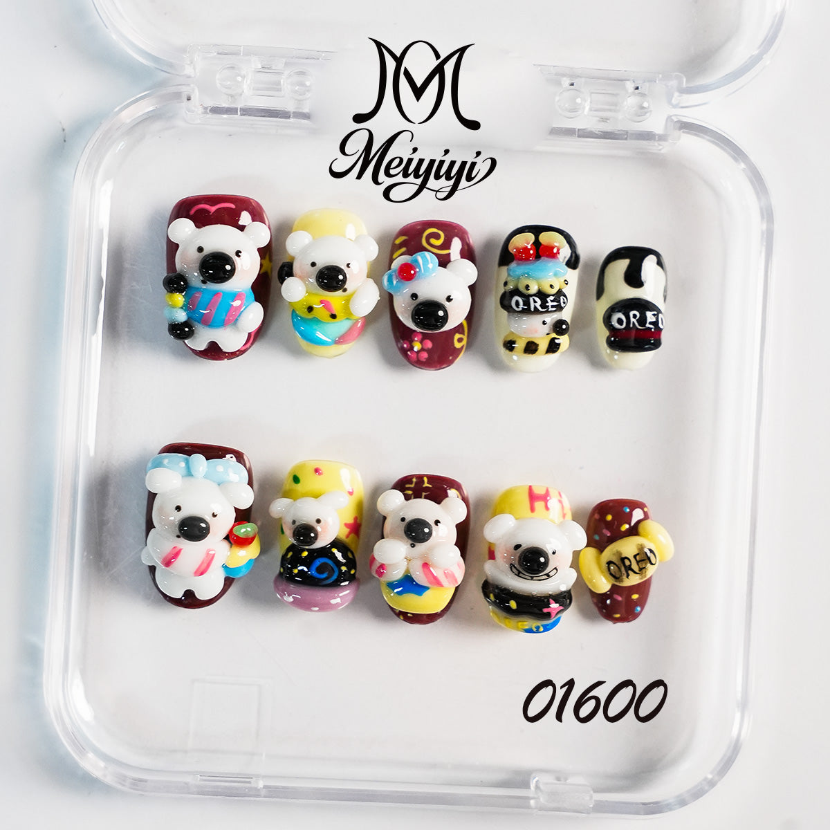 01600-MYY's designer original high-end design customized luxury hand-painted wearable nail art
