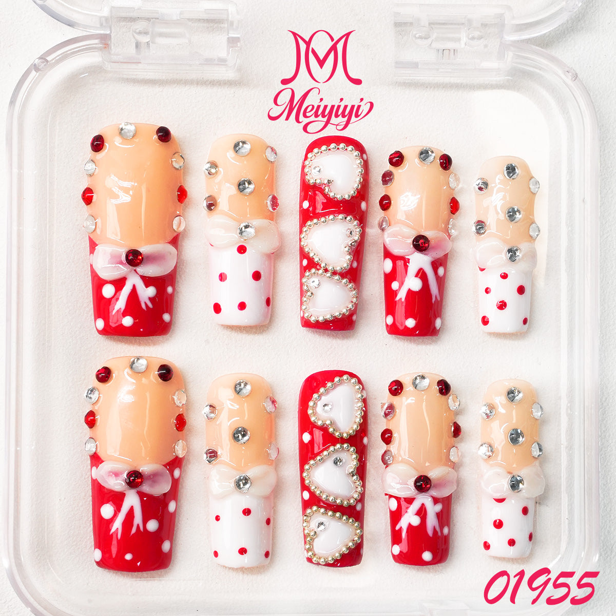 01955-MYY's designer original high-end design customized luxury hand-painted wearable nail art