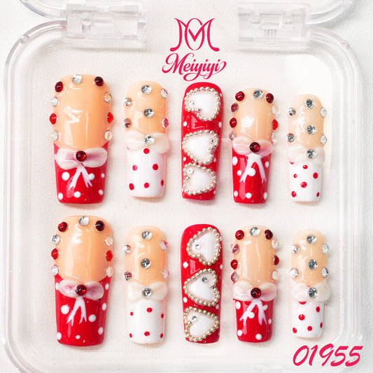 01955-MYY's designer original high-end design customized luxury hand-painted wearable nail art