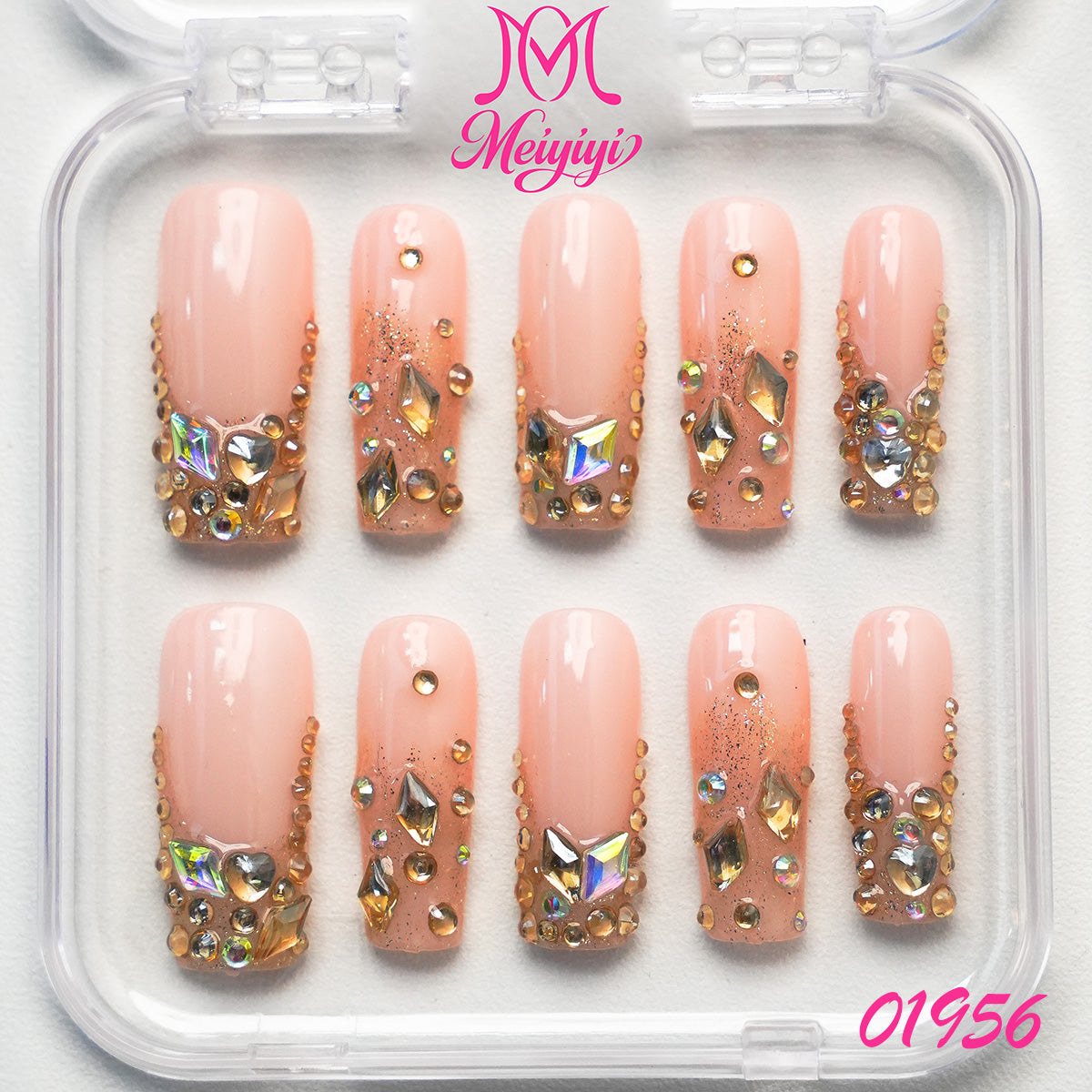 01956-MYY's designer original high-end design customized luxury hand-painted wearable nail art