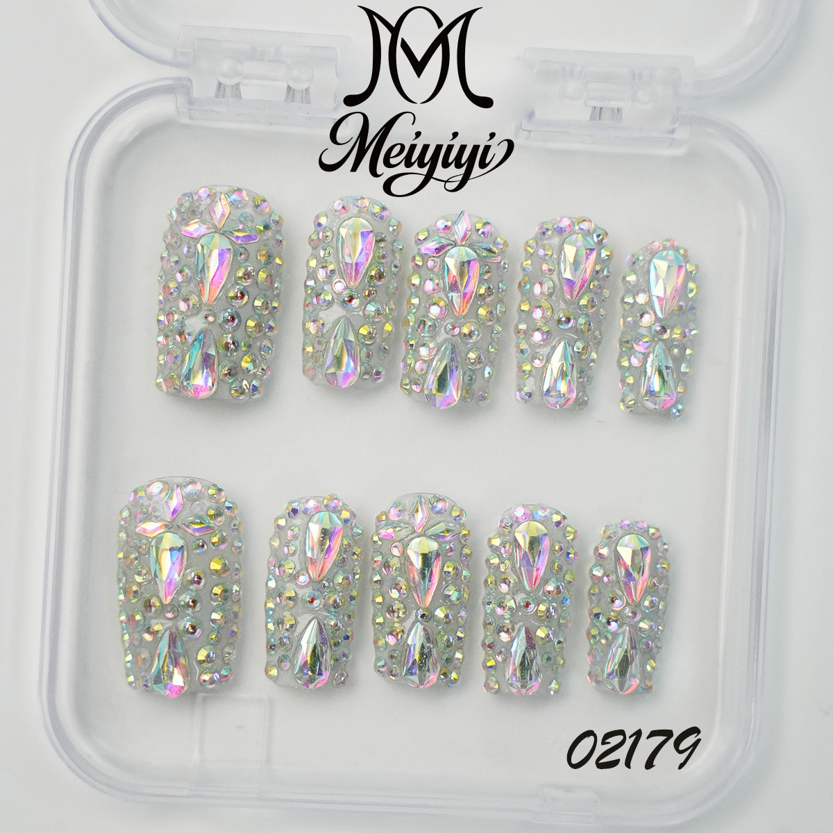02179-MYY's designer original high-end design customized luxury hand-painted wearable nail art