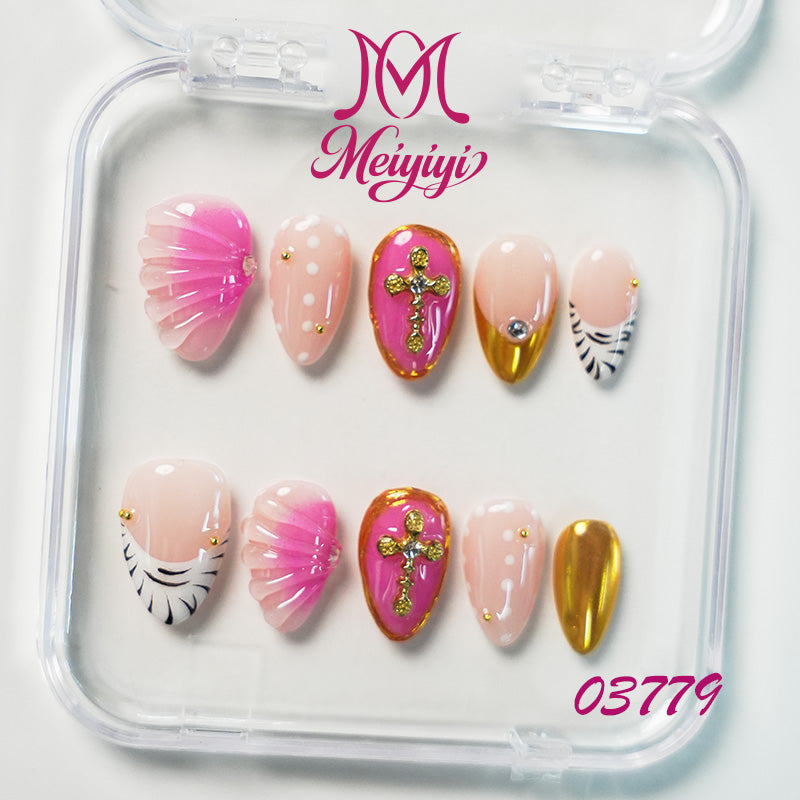 03779-MYY's designer original high-end design customized luxury hand-painted wearable nail art