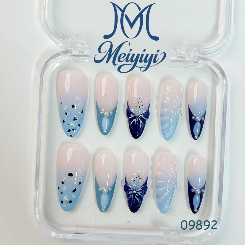 09892-MYY's designer original high-end design customized luxury hand-painted wearable nail art