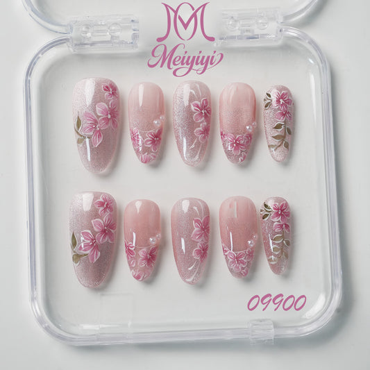 09900-MYY's designer original high-end design customized luxury hand-painted wearable nail art