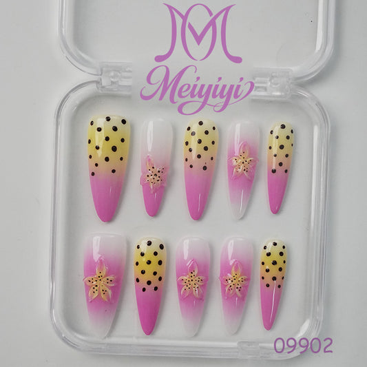 09902-MYY's designer original high-end design customized luxury hand-painted wearable nail art