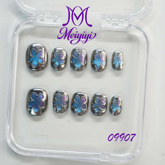 09907-MYY's designer original high-end design customized luxury hand-painted wearable nail art