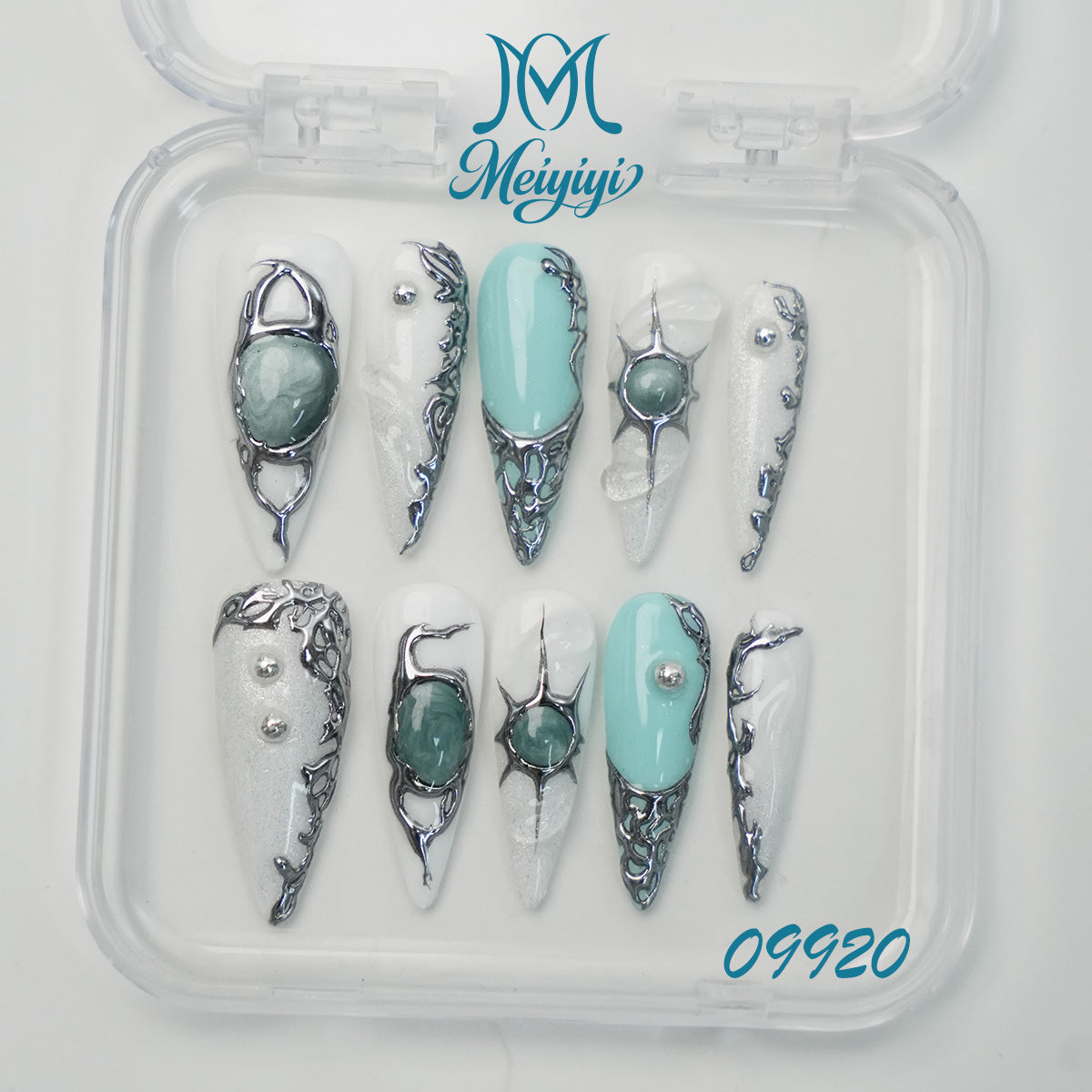 09920-MYY's designer original high-end design customized luxury hand-painted wearable nail art