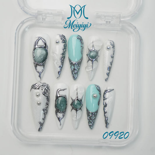 09920-MYY's designer original high-end design customized luxury hand-painted wearable nail art