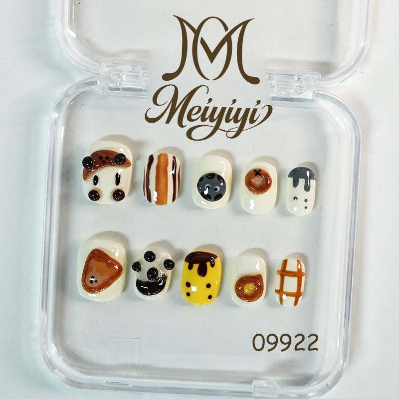 09922-MYY's designer original high-end design customized luxury hand-painted wearable nail art