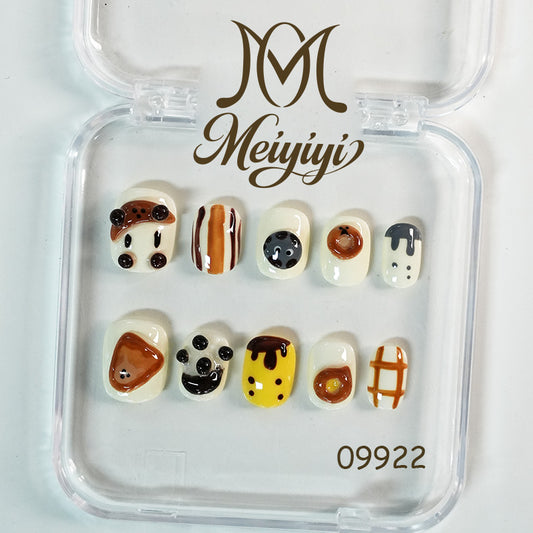 09922-MYY's designer original high-end design customized luxury hand-painted wearable nail art