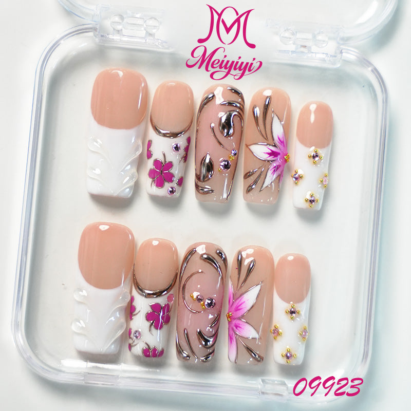 09923-MYY's designer original high-end design customized luxury hand-painted wearable nail art