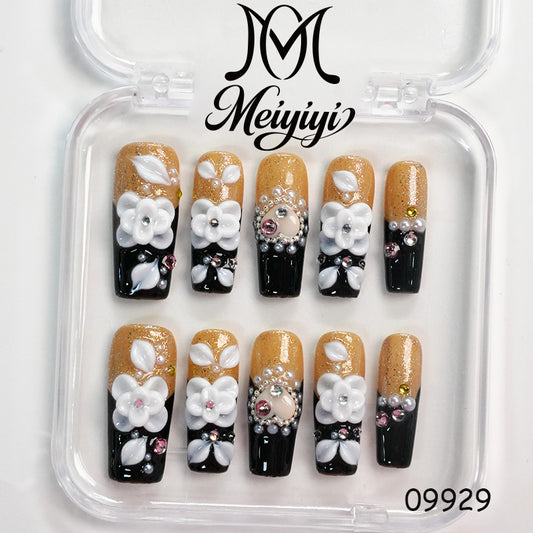 09929-MYY's designer original high-end design customized luxury hand-painted wearable nail art