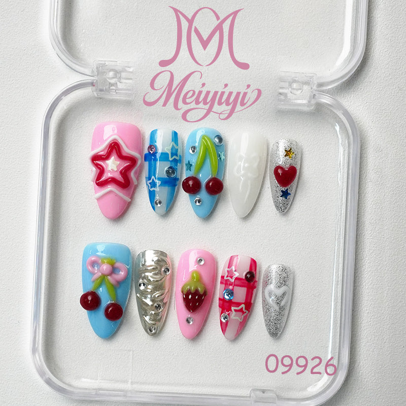 09926-MYY's designer original high-end design customized luxury hand-painted wearable nail art