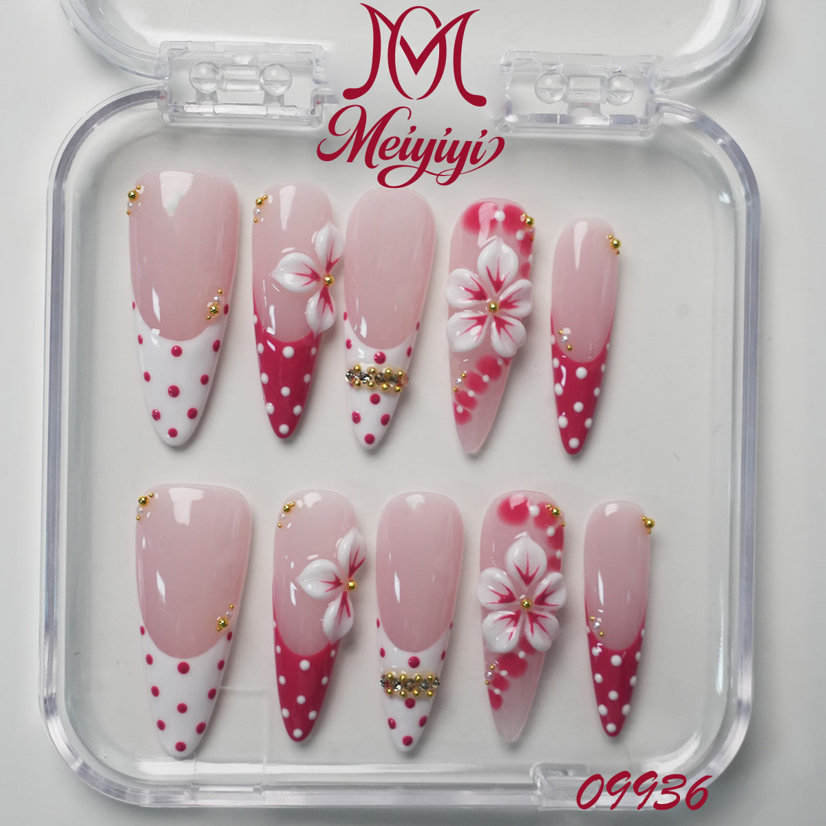 09956-MYY's designer original high-end design customized luxury hand-painted wearable nail art