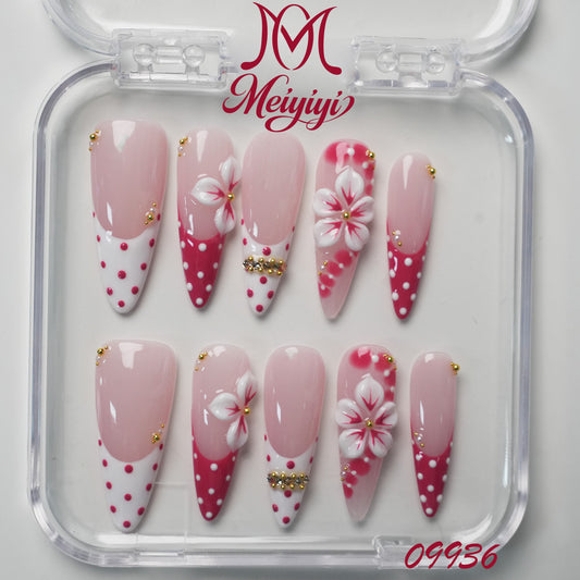 09956-MYY's designer original high-end design customized luxury hand-painted wearable nail art
