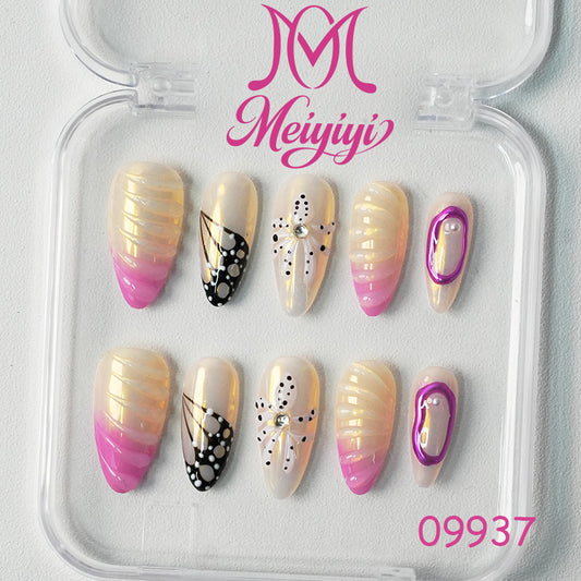 09937-MYY's designer original high-end design customized luxury hand-painted wearable nail art