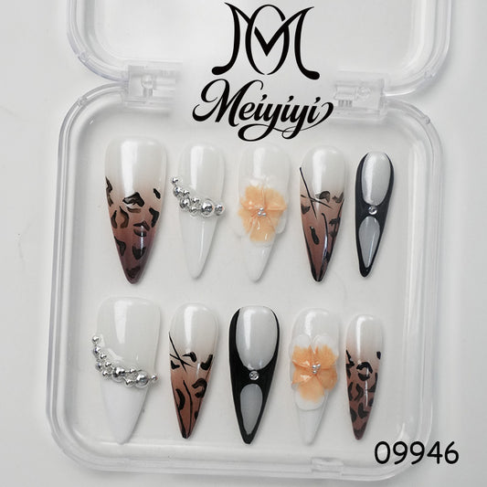 09946-MYY's designer original high-end design customized luxury hand-painted wearable nail art