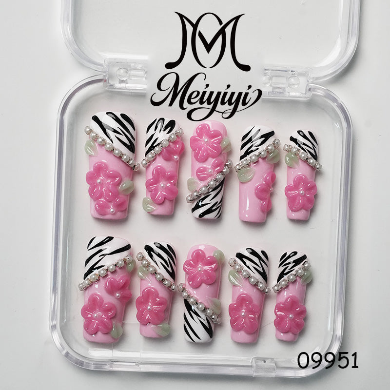 09951-MYY's designer original high-end design customized luxury hand-painted wearable nail art