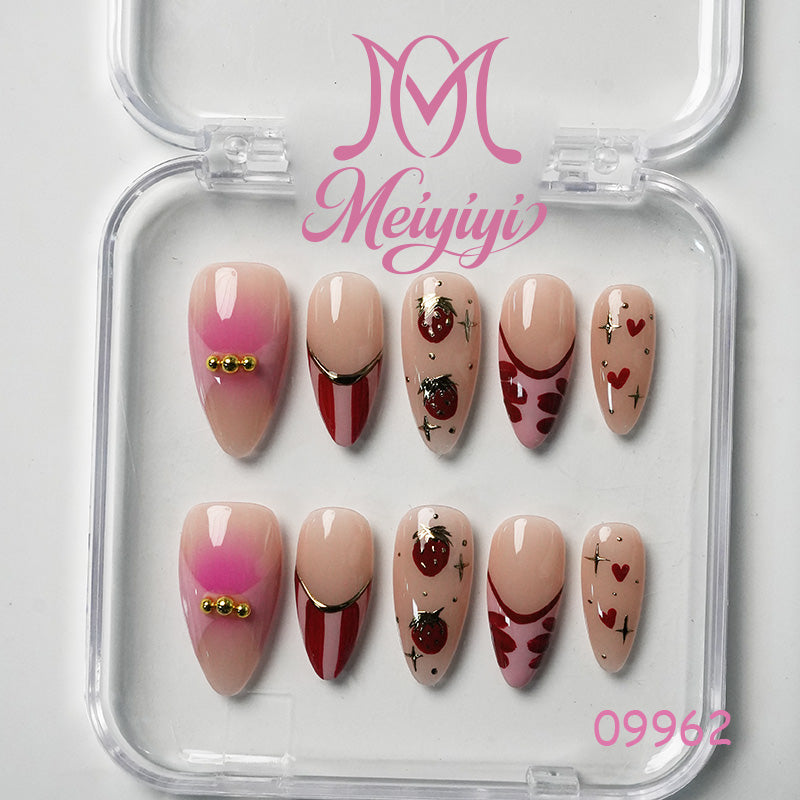 09962-MYY's designer original high-end design customized luxury hand-painted wearable nail art