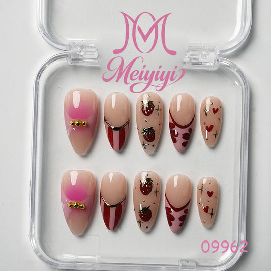 09962-MYY's designer original high-end design customized luxury hand-painted wearable nail art