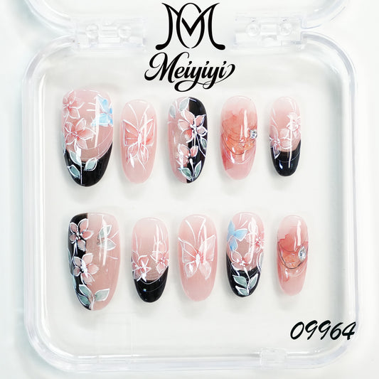 09964-MYY's designer original high-end design customized luxury hand-painted wearable nail art