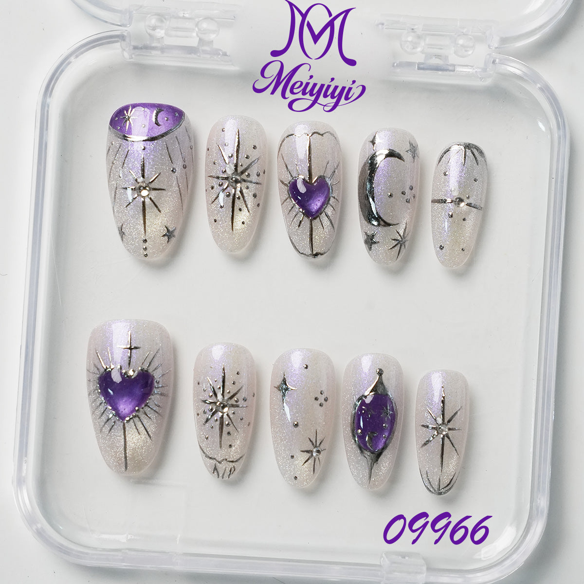 09966-MYY's designer original high-end design customized luxury hand-painted wearable nail art