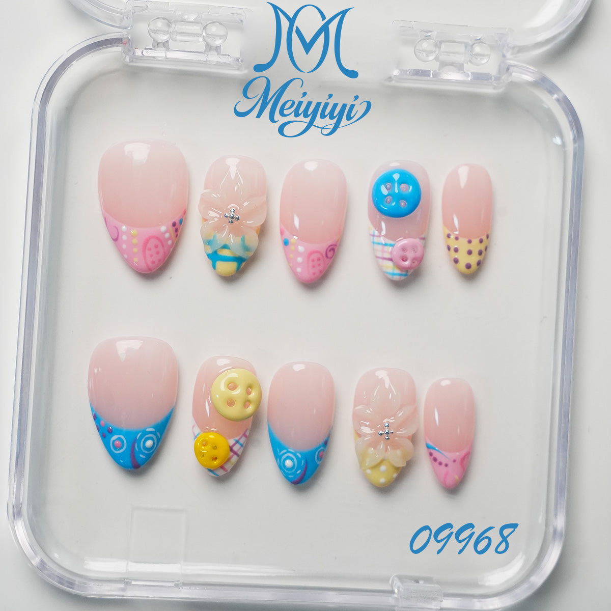 09968-MYY's designer original high-end design customized luxury hand-painted wearable nail art