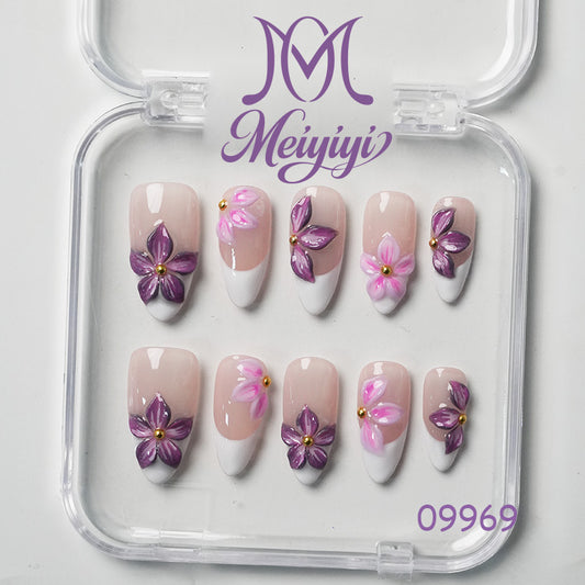09969-MYY's designer original high-end design customized luxury hand-painted wearable nail art