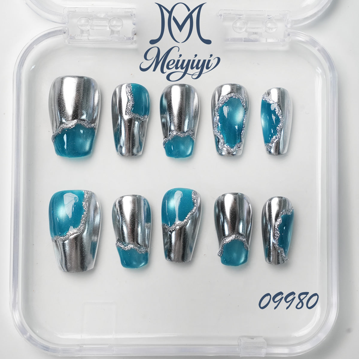 09980-MYY's designer original high-end design customized luxury hand-painted wearable nail art